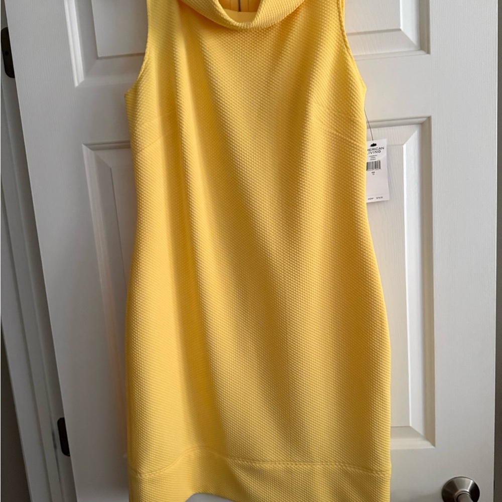 American Living Elegant Yellow Sleeveless Dress